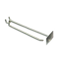 Azar Displays 8" x 0.225" Metal Scan Hooks, 50 Pack-Galvanized metal