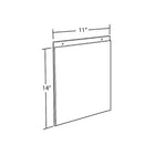 Azar Displays 14" x 11" Vertical Wall Mount Acrylic Sign Holder, Clear, 10 Pack (162710)-Wall mount frame has pre-cut holes for hanging, hardware is not included