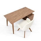 MidMod by Union & Scale 60" Storage Desk - Espresso-Wooden legs