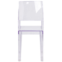 Flash Furniture Phantom Series Stacking Side Chair - Transparent-Set of 4 Stackable Accent Chairs