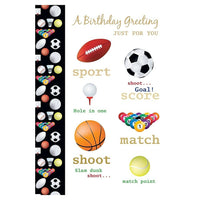 Rosedale 5-1/2" x 8" Masculine Happy Birthday Just For You Greeting Cards And Envelopes, 12 Pack (15785)-Printed on premium uncoated card stock