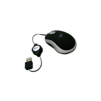 BlueDiamond USB 2.0 Retractable Travel Mouse (34950)-Retractable reel maintains desired length, reduces tangle and stores cable for travel