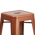 Flash Furniture 24" High Backless Copper Indoor-Outdoor Counter Height Stool-Stacks up to 10 Chairs High
