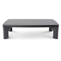 Allsop Height-Adjustable Monitor Stand - Black-Sleek monitor stand with sturdy-finish MDF surface
