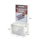 Azar Displays Large White Suggestion Box with Pocket, Lock and Keys, 6.25" x 9" x 6.25" (206387)-Comment box anonymously collects suggestions from employees and customers