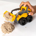 Kinetic Sand Dig and Demolish Playset with 1lb Kinetic Sand and Toy Truck-Includes 1lb kinetic sand, front loader truck, two detachable tools for truck, a brick mold, transformable construction site and an instruction guide