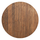 Flash Furniture HERCULES Series Round Farm Inspired, Rustic & Antique Pine Dining Room Table-Foldable for easy transport and storage