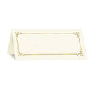St. James Embassy Place Cards - 1-3/4 x 4-1/4" - Laser/Inkjet Printable - Ivory - Gold Foil - 60 Pack-Place Cards are an elegant welcome to your guests and a discreet way to arrange seating