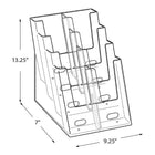 Azar Displays 4-Tier 8-Pocket Brochure Holder, Tri-Fold (252377)-8 pockets