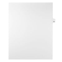 Mark Maker Legal Exhibit Index Tab White Single Tabs, 1/25th Cut, Letter Size, No Holes, Number 133, 25 Pack-White Single Tabs, 1/25th Cut