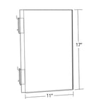 Azar Two-Sided Acrylic Sign Holder With Pegboard Grippers, 11" x 17", 10 Pack (103308)-Clear Acrylic
