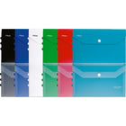 Five Star Storage Envelope - 11-1/2" x 9-5/16" - Assorted-Patented ring feature snaps into standard coil notebooks while pull out feature allows you to easily snap into 3-ring binder