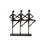 Truu Design Bronze-Look Ballet Trio Sculpture, 5.75 x 6.75 x 1.25 inches, Brown-Measurement: this cute ballerinas statue measures 4"L x 8.5"H x 2.25"W in dimensions