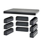 DAC MP-107x2 Height-Adjustable Dual Monitor Riser/Stand - Black - 2 Pack-Perfect for Small Desk - platform size 13 x 10.5 x 1"