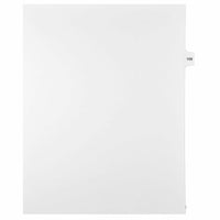 Mark Maker Legal Exhibit Index Tab White Single Tabs, 1/15th Cut, Letter Size, No Holes, Number 109, 25 Pack-White Single Tabs, 1/15th Cut