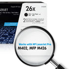 HP 26X (CF226XD) Black Original LaserJet Toner Cartridge, High Yield, 2/Pack-Page yield of HP 26X: approx. 9,000 pages black per cartridge