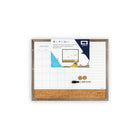 Quartet Wood Frame Magnetic Dry-Erase Calendar Combo Board - 16" H x 20" W-Dry-erase surface is printed with an undated calendar with the days of the week