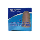 Westcott Rubber Finger Tips - Large - Red-3/4"