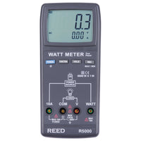 REED Instruments R5000 Watt Meter-Measures Watt, AC Voltage/Current and Power Factor