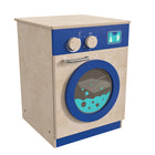 Flash Furniture Bright Beginnings Commercial Grade Wooden Kid's Washing Machine with Integrated Storage and Turning Knobs-Knobs Turn for Interactive Play