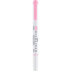 Zebra Mildliner Double Ended Highlighter - Baby Pink-Water resistant ink is translucent and excellent for layering