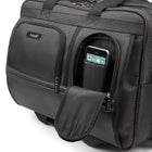 Bugatti 17.3" Business Case on Wheels, Black-Back interior section includes 3 file dividers to keep paperwork organized and easily accessible