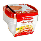 Rubbermaid Take Alongs Deep Square Food Containers, Red, 4 Pack-Great for lunches, snacks gifts and crafts