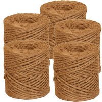 JAM Paper Natural Jute Kraft Twine, 73 Yards, Brown, 5 Pack (6785142g)-Brown