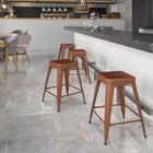 Flash Furniture 24" High Backless Copper Indoor-Outdoor Counter Height Stool-Backless Design