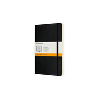 Moleskine Classic Expanded Notebook – Large – Ruled – Black – Soft Cover (QP616EXP)-400 pages, 8.5" x 5.5" Ivory coloured paper