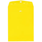 JAM Paper 9 x 12 Open End Catalog Envelopes with Clasp Closure, Brite Hue Yellow Recycled, 100 Pack (92953)-Yellow