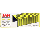 JAM Paper Standard Size Colourful Staples, Yellow, 5 Pack (335yeg)-5 per pack
