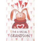 Rosedale Gold Greeting Cards/Envelopes - Happy Valentine's Day Grandson Juvenile (50107) - 5-1/2" x 8" - 6 Pack-Printed on premium uncoated card stock