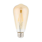 Northern Stars 5W Amber LED ST64 Light Bulb, 2 Pack-LED ST64 Light Bulbs, Filament, Amber