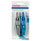 Staples Retractable Correction Tape Pens - 2 Pack-Retractable tip protects tape from damage