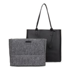 Bugatti PURE Laptop Ladies Tote Bag - 14.1" - Removable Organizer - Black (LBG5054BU-BLACK)-Black vegan leather