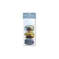 Millbrook Studios Ribbon Egg Assortment, White, Silver, Gold, Black, 12 Pack (76004)-1/4" x 32.8' per 'egg' (131.2' per package)