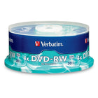 Verbatim 4.7 GB 4x DVD-RW, Branded Surface, Spindle, 30 Pack-Blank Re-writable DVD+/-RW media