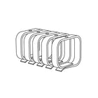Heartwood 100-WIRE Wire Management Clips, Grey, 5 Pack-Grey nylon