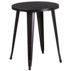 Flash Furniture 24" Round Black-Antique Gold Metal Indoor-Outdoor Table-Metal Cafe Table