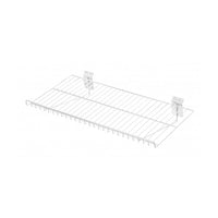 Can-Bramar Flat Wire For Slatwall, 24" x 12", White, 2 Pack-24" x 12" flat wire for slatwall