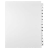 Mark Maker Legal Exhibit Index Tab Set of White Single Tabs, 1/15th Cut, Letter Size, No Holes, Number 181 - 195-White Single Tabs, 1/15th Cut