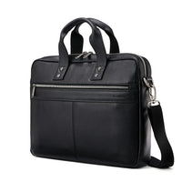Samsonite Classic Leather Slim Brief, Black-Black, Top Grain Leather