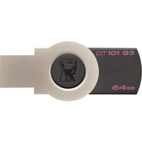 Kingston DataTraveler 101 Gen 3 64 GB USB Flash Drive-Supports Windows 8.1, Windows 8, Windows 7 (SP1), Windows Vista (SP2), Mac OS X v.10.6.x+, & Linux v.2.6.x+