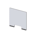 Mark Maker Modular Sneeze Guard Front - 30" W x 31.5" H panel 1/4" Clear Acrylic -2 8" aluminum bottom rails - with 4"x12" pass-Attach modular panel sides to extend the length of your divider using Plastic Living Hinges (Flex Hinges).