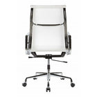 Nicer Furniture Modern High Back Mesh Chair - White-Breathable mesh to keep cool for long time sitting