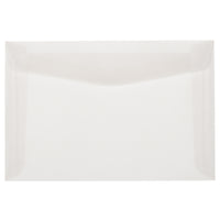 JAM Paper 6 x 9 Translucent Vellum Booklet Envelopes, Clear, 250 Pack-Clear