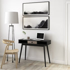 CorLiving Acerra 39"W Entryway Table/Desk - Black-Compact design for small spaces