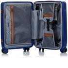 Champs Vintage Air 3-Piece Hardside Luggage Set - Blue-Top and Side Grip Handles