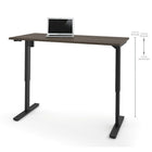 Bestar 30" x 60" Electric Height Adjustable Table, Antigua, (65867-52)-Durable 1" commercial grade work surface with melamine finish that resists scratches, stains and burns.